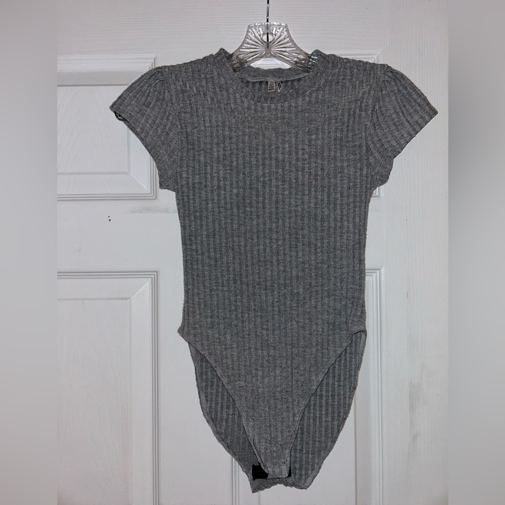 Urban Outfitters Out From Under Gray Ribbed Bodysuit